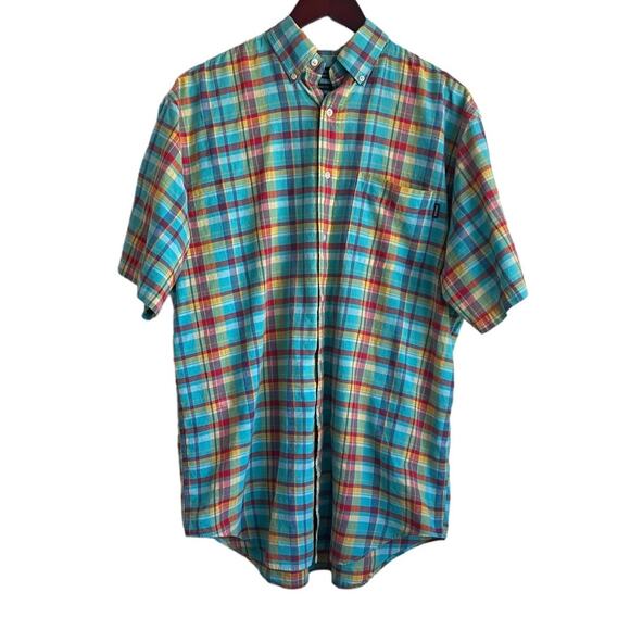 Daniel Cremieux Mens Shirt M Multicolor Plaid Button Down Casual Colorful Office - Picture 1 of 9